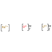 Barium uranium oxide formula graphical representation