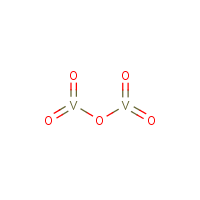 Vanadium pentoxide formula graphical representation