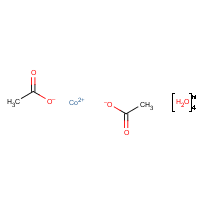 Cobaltous acetate tetrahydrate formula graphical representation