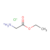 Glycine ethyl ester hydrochloride formula graphical representation