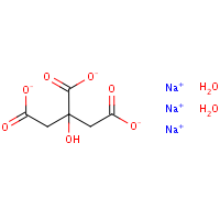 Sodium citrate dihydrate formula graphical representation