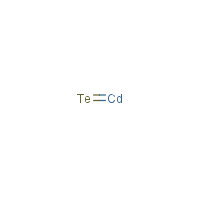 Cadmium telluride formula graphical representation