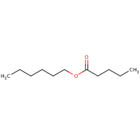 Pentanoic acid, hexyl ester formula graphical representation