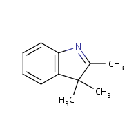2,3,3-Trimethylindolenine formula graphical representation