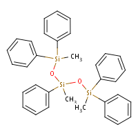 1,3,5-Trimethyl-1,1,3,5,5-pentaphenyltrisiloxane formula graphical representation