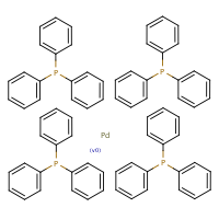 Tetrakis(triphenylphosphine)palladium formula graphical representation