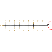 Perfluorodecanoic acid formula graphical representation