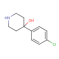 4-(4'-Chlorophenyl)-4-piperidinol formula graphical representation