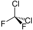 Dichlorodifluoromethane formula graphical representation