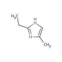 2-Ethyl-4-methylimidazole formula graphical representation