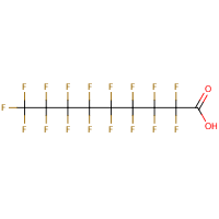 Perfluoro-n-nonanoic acid formula graphical representation
