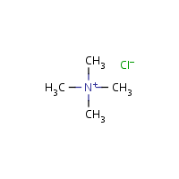 Tetramethylammonium chloride formula graphical representation