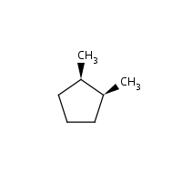 cis-1,2-Dimethylcyclopentane formula graphical representation