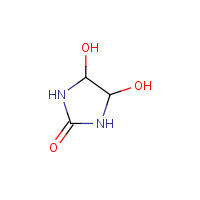 4,5-Dihydroxy-2-imidazolidinone formula graphical representation