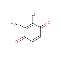 2,3-Dimethyl-2,5-cyclohexadiene-1,4-dione formula graphical representation