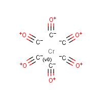 Chromium hexacarbonyl formula graphical representation