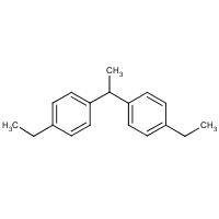 1,1-Bis(p-ethylphenyl)ethane formula graphical representation