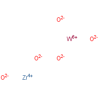 Tungsten zirconium oxide formula graphical representation