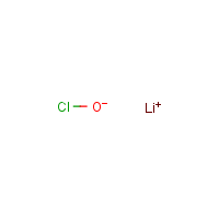 Lithium hypochlorite formula graphical representation