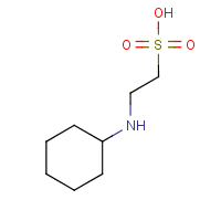 2-(N-Cyclohexylamino)ethanesulfonic acid formula graphical representation