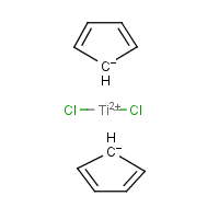 Titanocene dichloride formula graphical representation