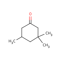 3,3,5-Trimethylcyclohexanone formula graphical representation