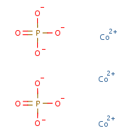 Cobaltous phosphate formula graphical representation