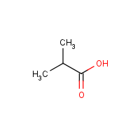 2-Methylpropanoic acid formula graphical representation
