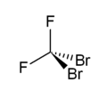 Difluorodibromomethane formula graphical representation