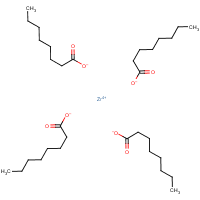 Octanoic acid zirconium(IV) salt formula graphical representation