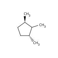 Cyclopentane, 1,2,3-trimethyl-, (1alpha,2alpha,3beta)- formula graphical representation