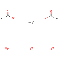 Lead(II) acetate trihydrate formula graphical representation