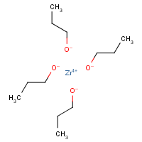 Zirconium 1-propoxide formula graphical representation