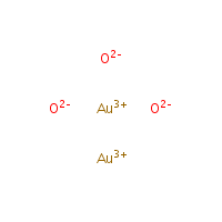Gold trioxide formula graphical representation