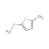 Thiophene, 2-methoxy-5-methyl- formula graphical representation