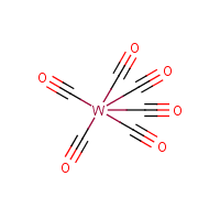 Tungsten hexacarbonyl formula graphical representation