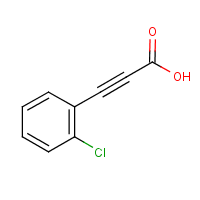 3-(2-Chlorophenyl)-2-propynoic acid formula graphical representation