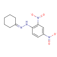 Cyclohexanone-2,4-dinitrophenylhydrazone formula graphical representation