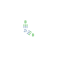 Zirconium boride formula graphical representation