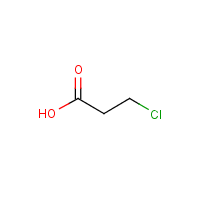 3-Chloropropionic acid formula graphical representation