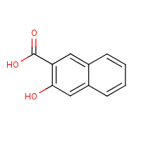 3-Hydroxy-2-naphthalenecarboxylic acid formula graphical representation