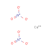 Calcium nitrate formula graphical representation