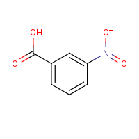 3-Nitrobenzoic acid formula graphical representation