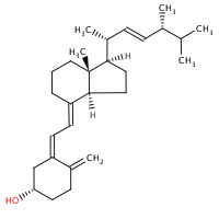 Vitamin D2 formula graphical representation
