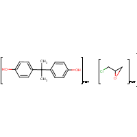 Bisphenol A epichlorohydrin polymer formula graphical representation