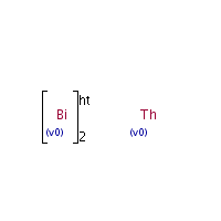 Thorium bismuthide formula graphical representation