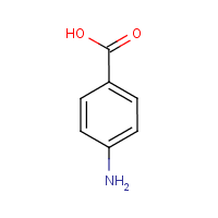 p-Aminobenzoic acid formula graphical representation