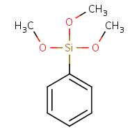 Phenyltrimethoxysilane formula graphical representation