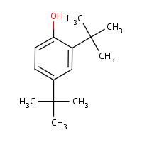 2,4-Di-tert-butylphenol formula graphical representation