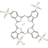 Copper phthalocyanine-3,4',4",4"'-tetrasulfonic acid tetrasodium salt formula graphical representation